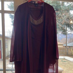 Le Bos Chiffon 3 Piece Pantsuit (Size 24)